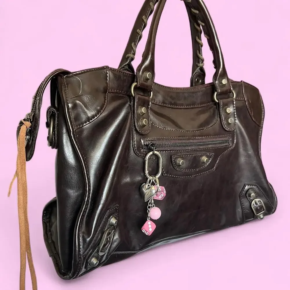 Balenciaga city bag brownblack authentic
